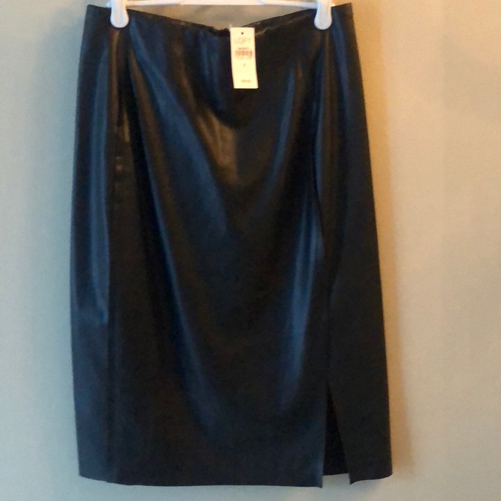 Faux leather skirt